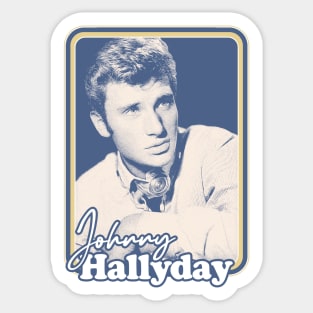 Johnny Hallyday // Retro Style Fan Design Sticker